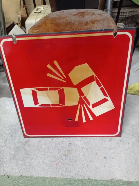 Pericolo Design CARTELLO STRADALE VINTAGE pericolo incidente ARREDO INDUSTRIALE ...