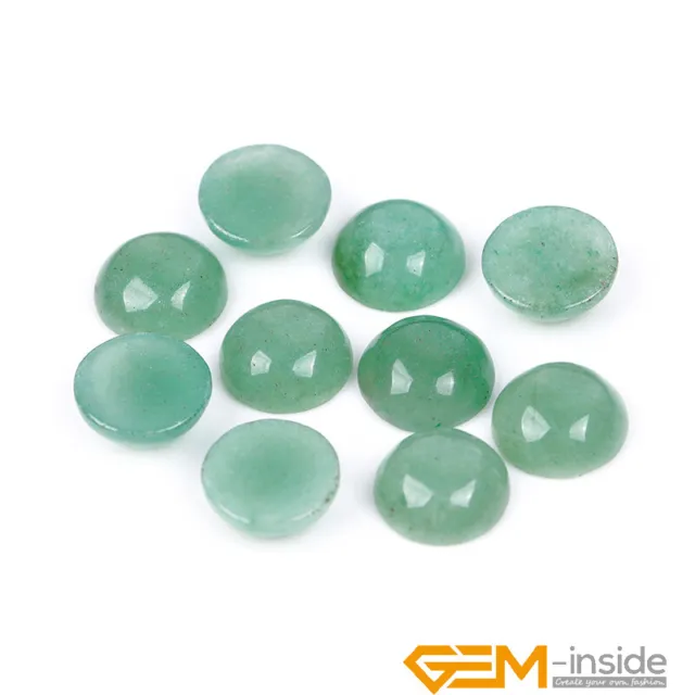 Natural Gemstone Green Aventurine CAB Cabochon Beads For Jewelry Making 5 Pcs YB