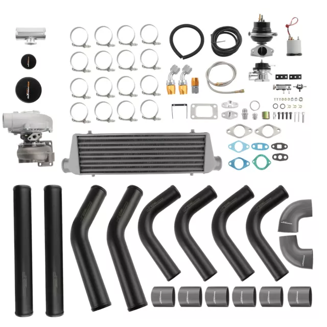 Universal Turbo Kit Stage III+Wastegate+Intercooler+Pipes kit for T3 T4 T04E