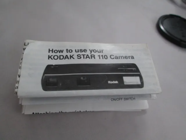 Kodak Star 110 Film Camera Owner's Manual Instruction Fold-Out Guide