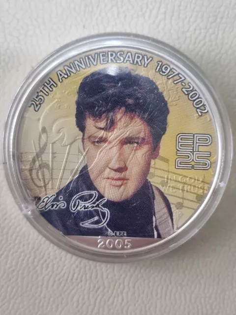 Elvis Presley 25th Anniversary U.S. Silver Eagle 1oz Fine Silver Coin in Capsule