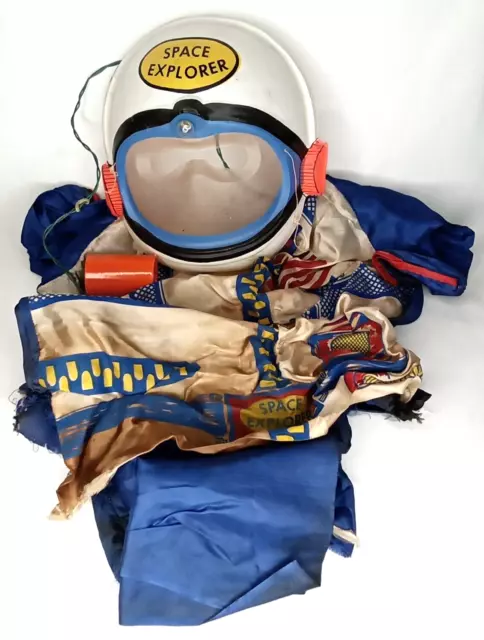 Halloween Space Explorer Battery Mask Costume Vintage Masquerade Trick Or Treat