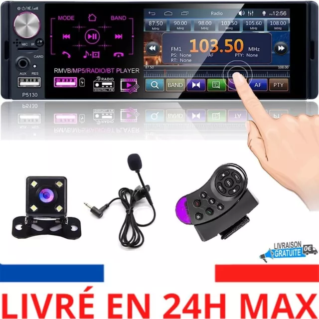 Autoradio Voiture 1-din Poste Radio Voiture Mp5 Fm Bluetooth Aux Écran  Tactile Yonis à Prix Carrefour
