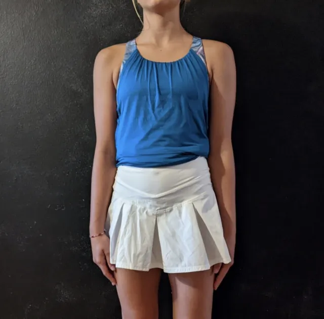 Ivivva by Lululemon Set - Pace Pleated Skirt White Tennis & Tank Top Sz 12