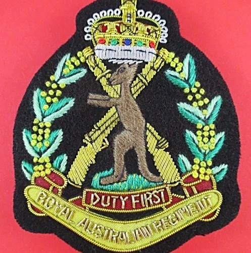 AUSTRALIA LARGE RAR Royal Australian Regiment Bullion Pocket Patch ...