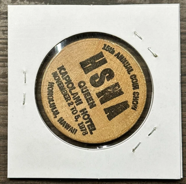 Bic Of The Discovery Of Hawaii, Captain Cook - Wooden Nickel - Hawaii Token Coin 2
