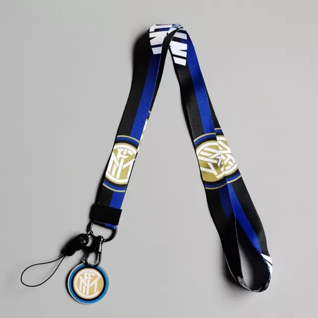 INTER MILAN Lanyard Keyring ID Card Holder Phone Strap UK Seller