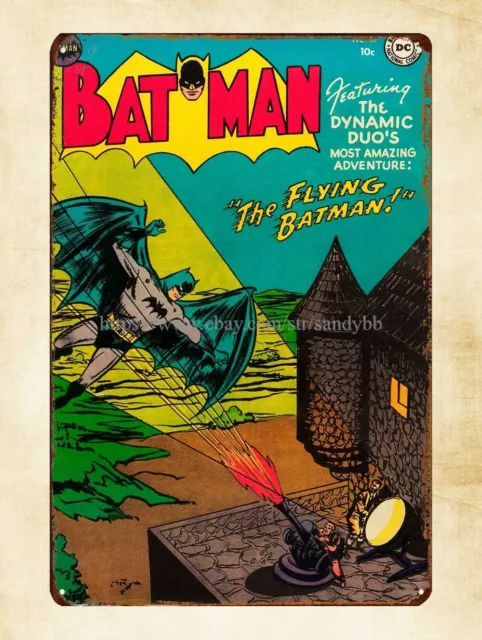 wall art decor for living room Bat Man Comics metal tin sign