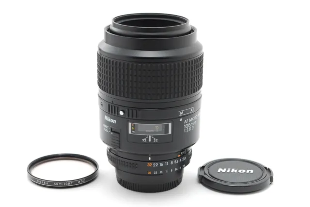Nikon Nikkor AF 105mm f/2.8 D Micro Telephoto Lens Filter w/Caps From JAPAN
