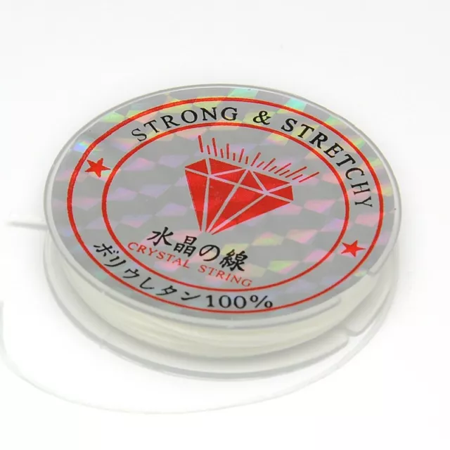 Nylonfaden elastisch 0,8mm 10 Meter dehnbar Gummifaden transparent