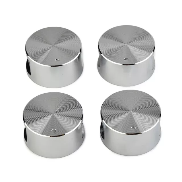 4x Metal Gas Cooker Oven Stove Knob Control Rotary 6mm Silver Universal