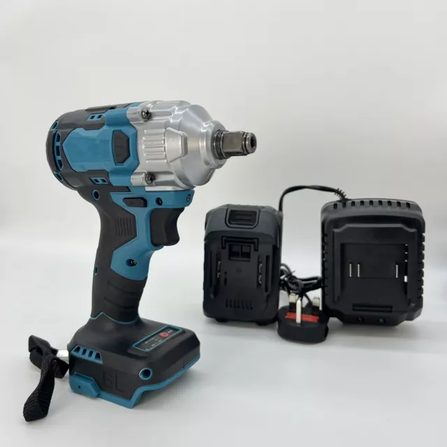 588 Nm Cordless Impact Wrench For Makita Blue Brushless 1/2'' 18V Li-ion Driver