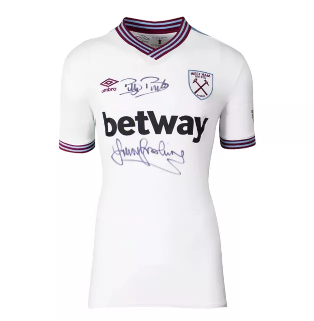 Sir Trevor Brooking & Billy Bonds Dual Signed West Ham Shirt - 2019-2020, Away