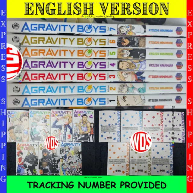 Agravity Boys Manga Set By Atsushi Nakamura English Comic Book Lot Vol 1-7 (End)