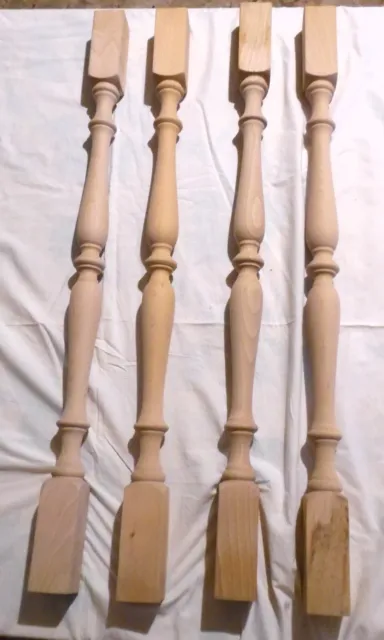 4 Gambe per tavolo in legno di faggio