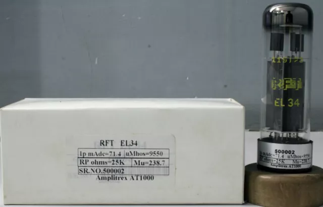 El34 Rft Top "O" Getter Amplitrex Tested