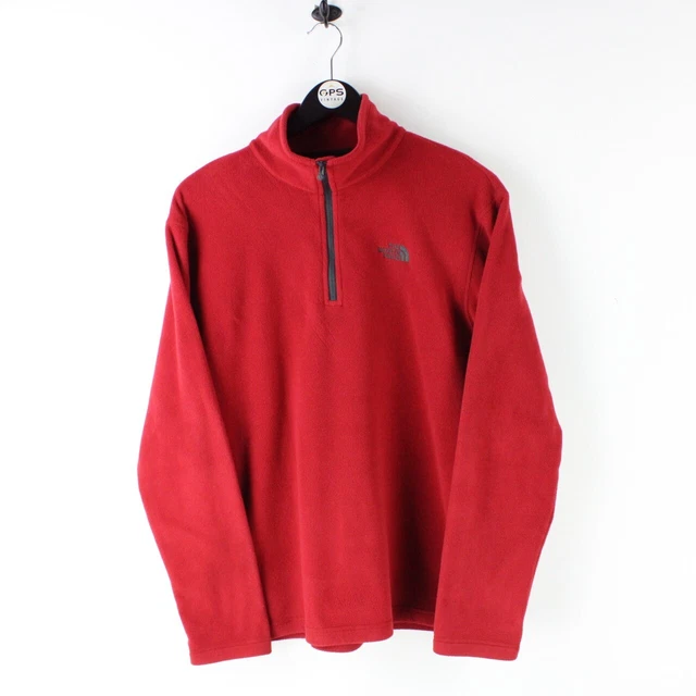 Maglione in pile THE NORTH FACE 1/4 cerniera rosso Polartec da uomo | taglia media