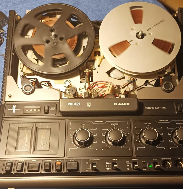 PHILIPS N4420/00, 70W, Tonbandgerät,3motor heads Speeds, funktionstüchtig