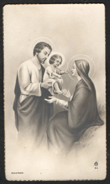 santino antico de la Sagrada Familia image pieuse holy card estampa