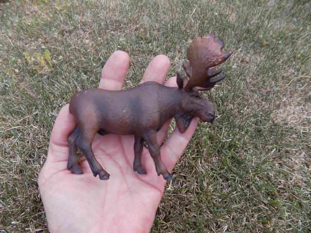2002 Schleich Moose Bull Wild Life Series #14310 Vintage Realistic Diorama Toy
