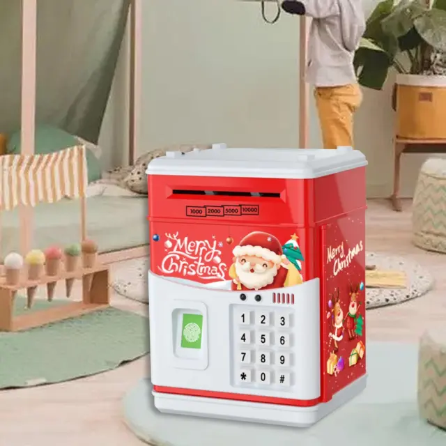 Christmas Automatic Piggy Bank ATM Machine , Learning Money Saving Box Coin