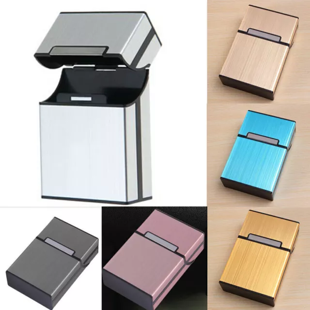 UK Aluminum Tobacco Holder Cigarette Case Lighter Pocket Box Storages Container