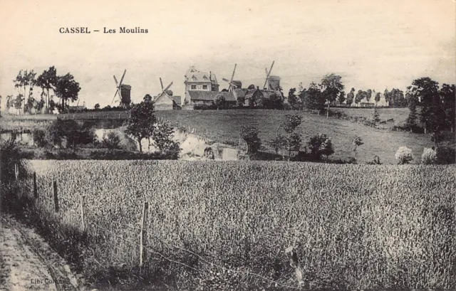 Antique Dept 59 Nord Postcard - Cassel les Moulins