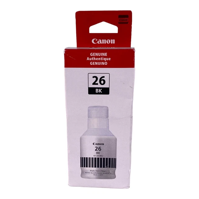 Canon GI-26 (BK) Ink, 4409C001 6,000 Page-yield, Black New