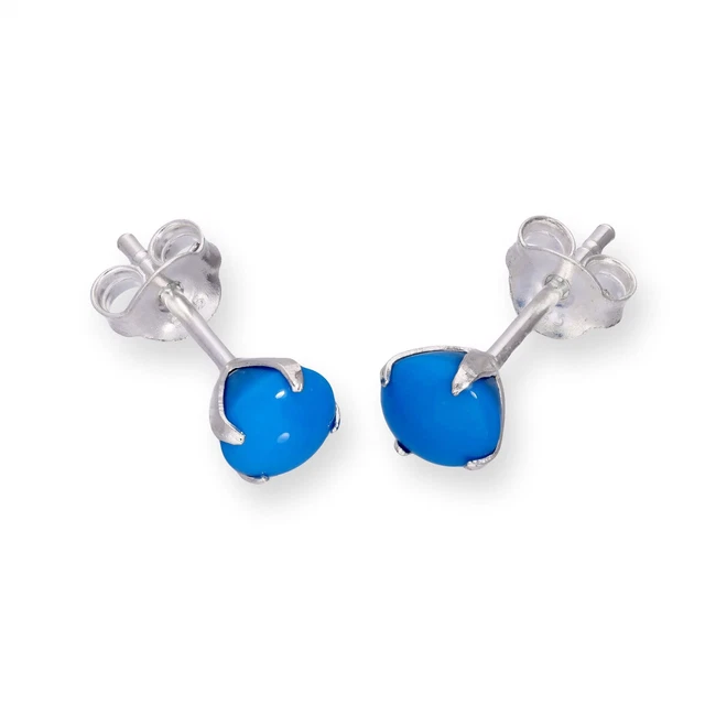 Boucles D’oreilles Argent 925 Et Turquoise - Dormeuses - Neuf Avec étiquettes