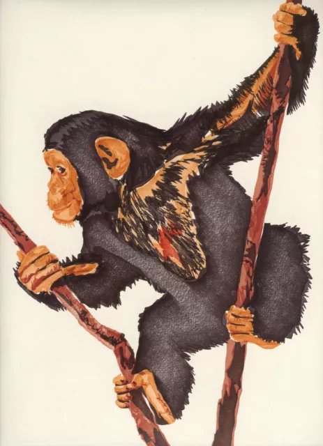 "Chimp" Early Computer Art NFT By RLewisStudio