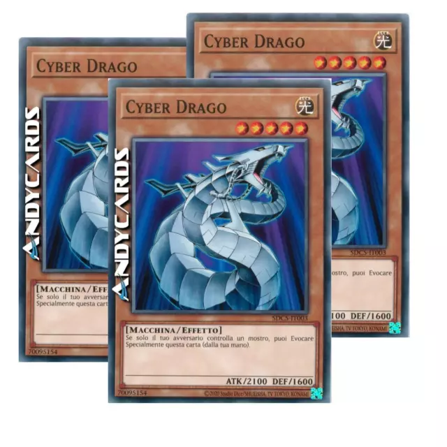 3x CYBER DRAGO • (Cyber Dragon) • Comune • SDCS IT003 • Unl • YUGIOH! ANDYCARDS