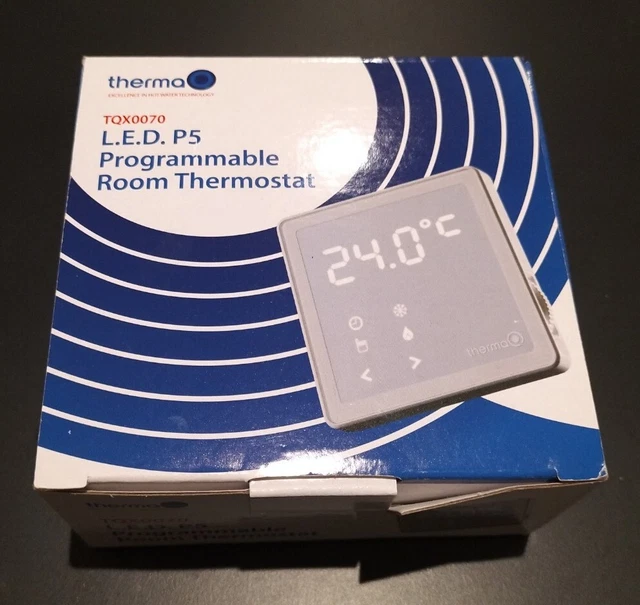 THERMA TQX0070 L.E.D. P5 Programmable Room Thermostat £8.99 PicClick UK