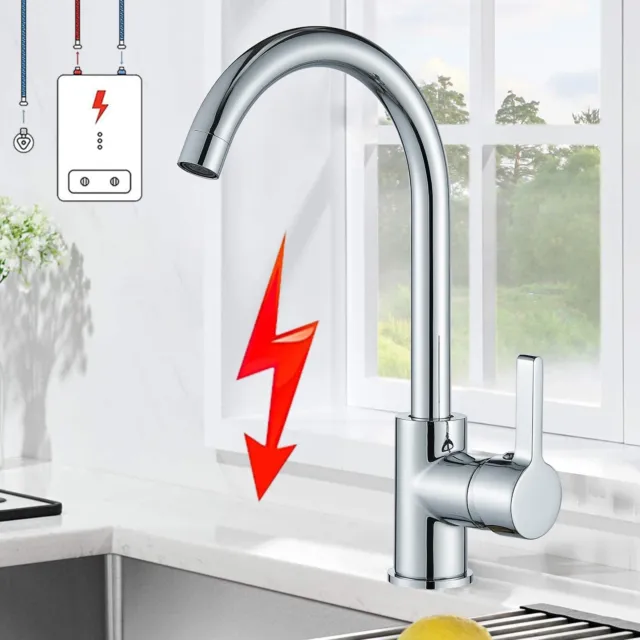 Niederdruck Wasserhahn Küchenarmatur Chrom 360°Küche Edelstahl Spültischarmatur