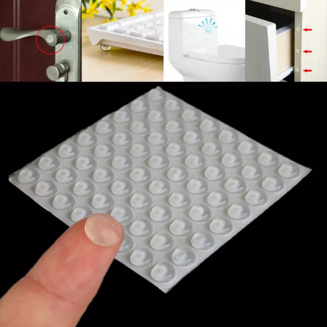 100pcs Door Pad Transparent Reliable Round Noise Elimination Door Buffer Compact