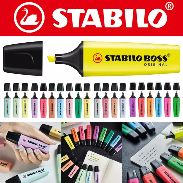 Highlighter STABILO BOSS ORIGINAL - Choose from 21 Assorted Colours! - Uk Seller