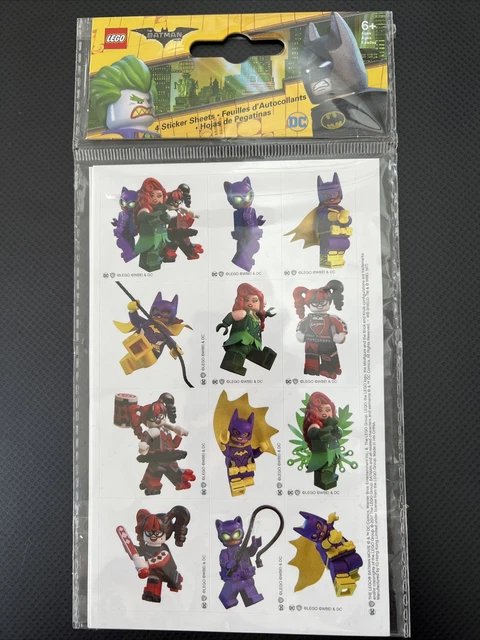 LEGO Batman Stickers 4 Sheets Party Favors