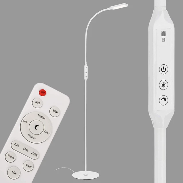 Briloner Leuchten 1296-016 Lampadaire à LED avec variateur d'intensité Weiß