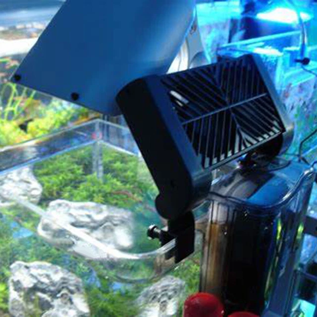 Quiet Marine Supplies Aquarium Cooling Fan Fish Tank Clip On Temperature Control