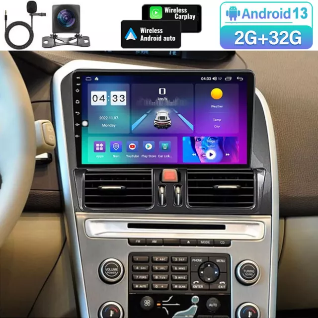 For 2009-2012 Volvo XC60 Wifi Apple Carplay Radio Android 13.0 RDS GPS Navi AHD