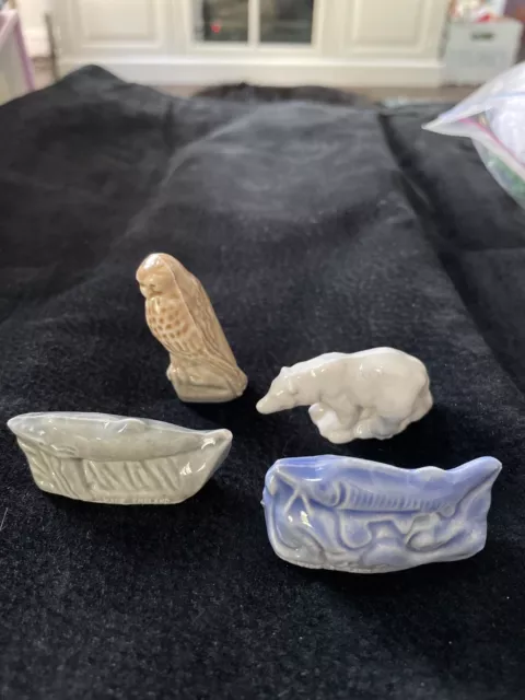 RED ROSE TEA WADE WHIMSIES Endangered Species Lot Sturgeon Bear Whale Falcon