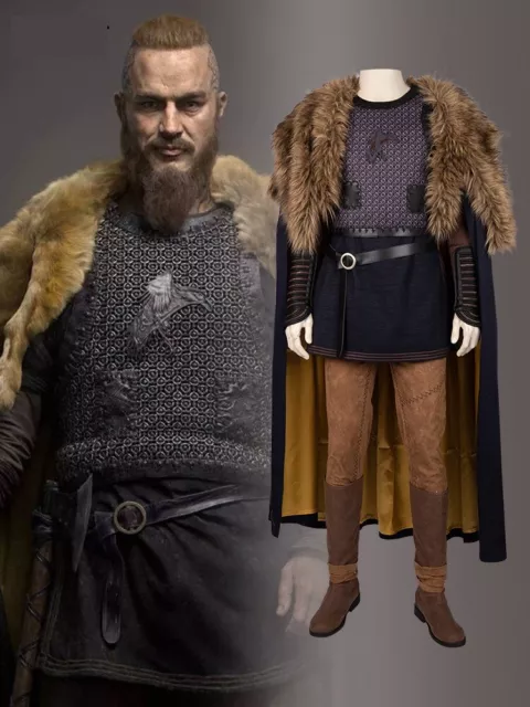 Vikings Ragnar Lothbrok Travis Fimmel Full Set Outfits Halloween Cosplay Costume