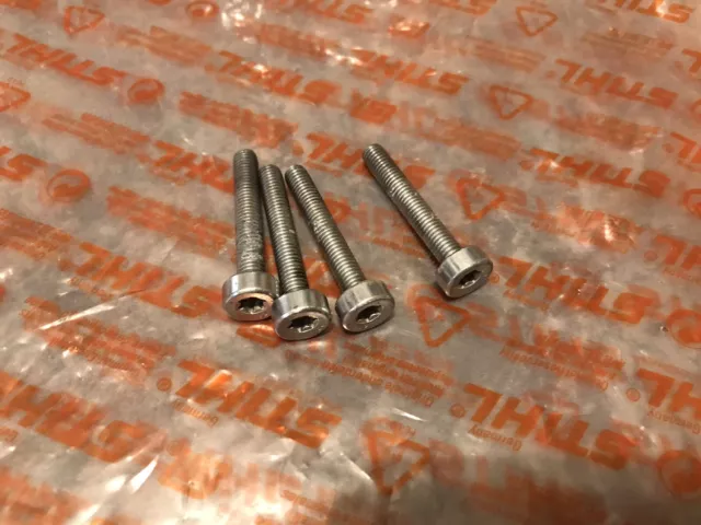 Stihl TS410 & 420 Genuine cylinder bolts 4 Of NEW