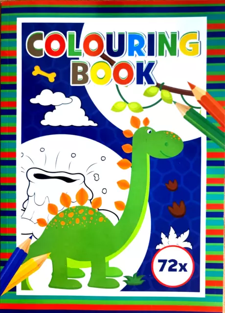 Kinder Dino Malbuch Dinosaurier 72 Ausmal Bildern Malen Zeichnen bunt Farben mal