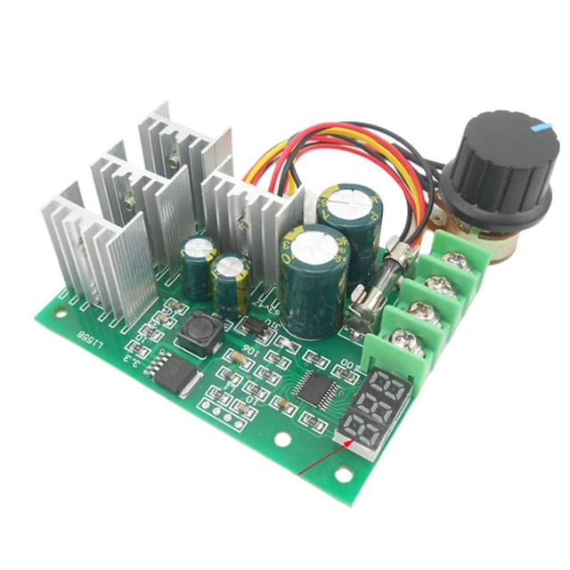 Pwm Controller PMW 6-60V 12V 24V 36V 48V 30A PWM DC Motor Speed Controller , Speed Adjustable Stepless Governor,Regulator Variable Speed Switch ,Display LED Control Circuit Board Start Stop Switch Pwm Fan