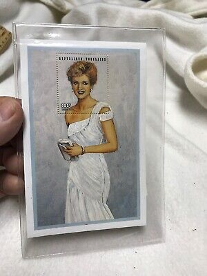 PRINCESS DIANA Sheet w/ Postage Stamp "White Chiffon Evening Dress" with COA