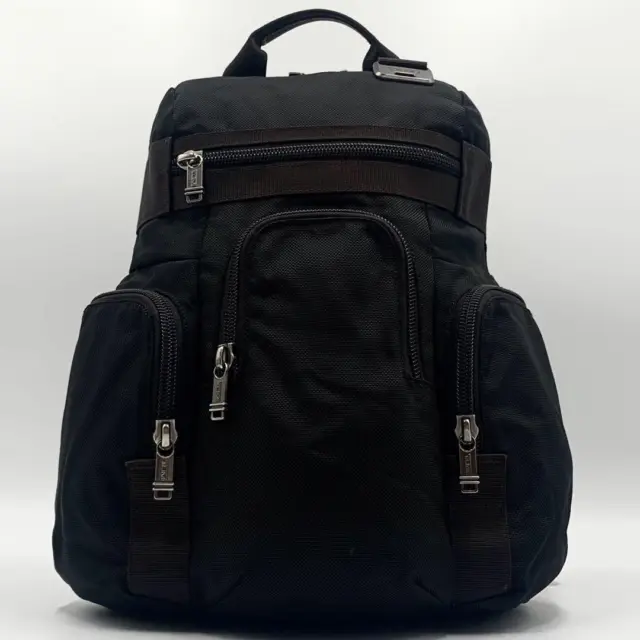 Tumi Backpack Business A4 Large Capacity High Tech Canvas Black Used