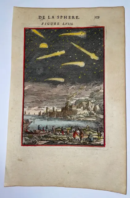 Comets 1683 Alain Manesson Mallet Nice Antique Engraved View French Edition