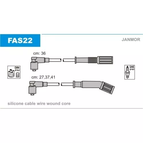 JANMOR Kit de câbles d'allumage pour FIAT LANCIA FAS22