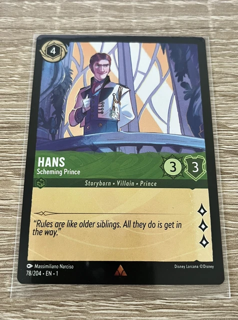 Hans Scheming Prince - Disney Lorcana The First Chapter - Non-Holo Rare 78/204