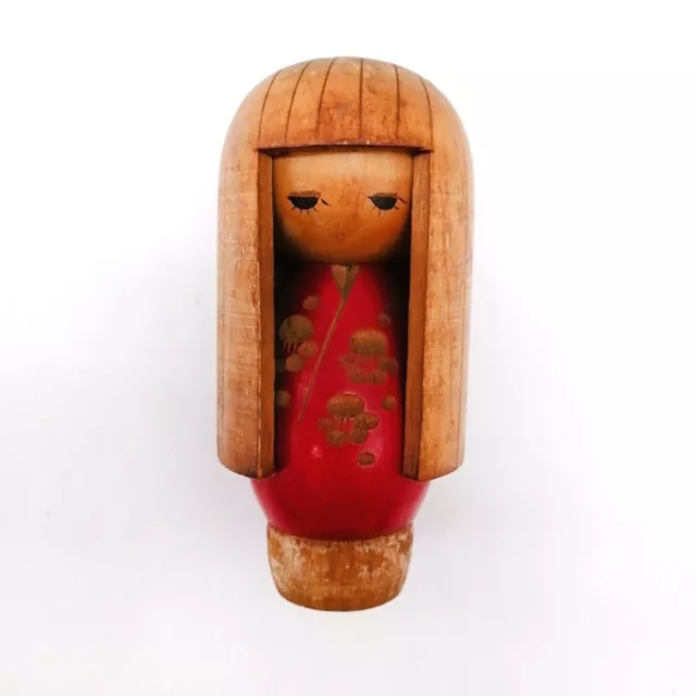 11cm Japanese Creative KOKESHI Doll Vintage by KOYANO KENJI Signed KOB632